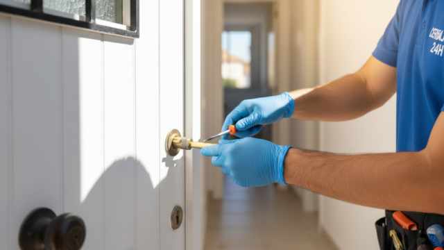 Cerrajero en Fuengirola realizando apertura urgente en Los Boliches